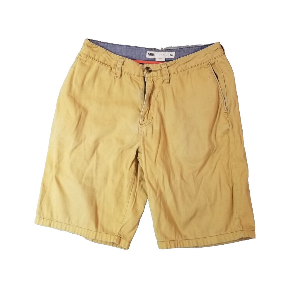 Vans‎ shorts men's 30 x 11 tan beige cotton outdoor Beach surf skate